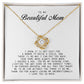 To My Beautiful Mom Love Knot Necklace