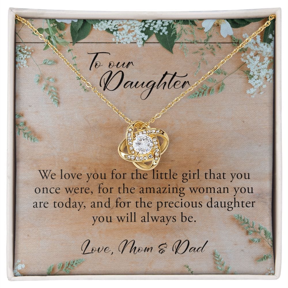 To Our Daughter, Love Knot Necklace