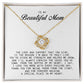 To my Beautiful Mom, Love Knot Necklace, Mother's Day Gift