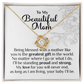 To My Beautiful Mom, Love Knot Necklace