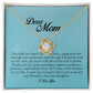 Dear Mom, Love Knot Necklace