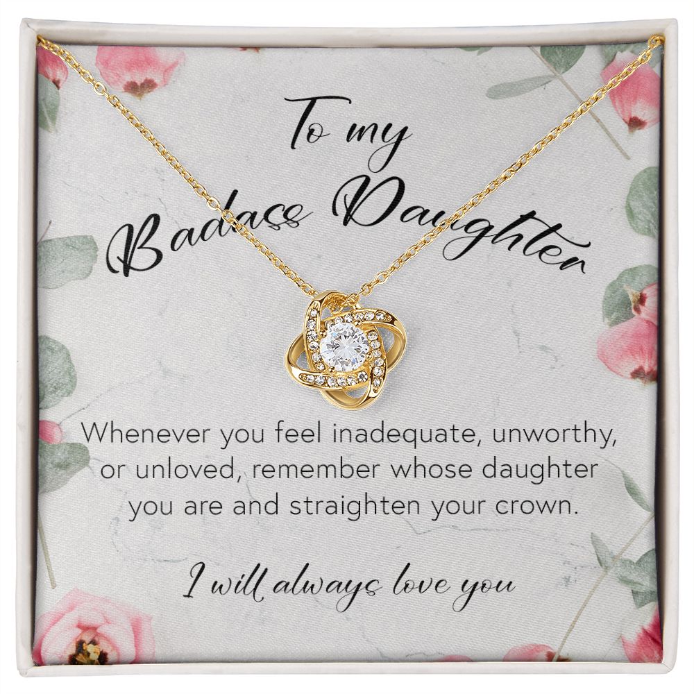 To My Badass Daughter, Love Knot Necklace