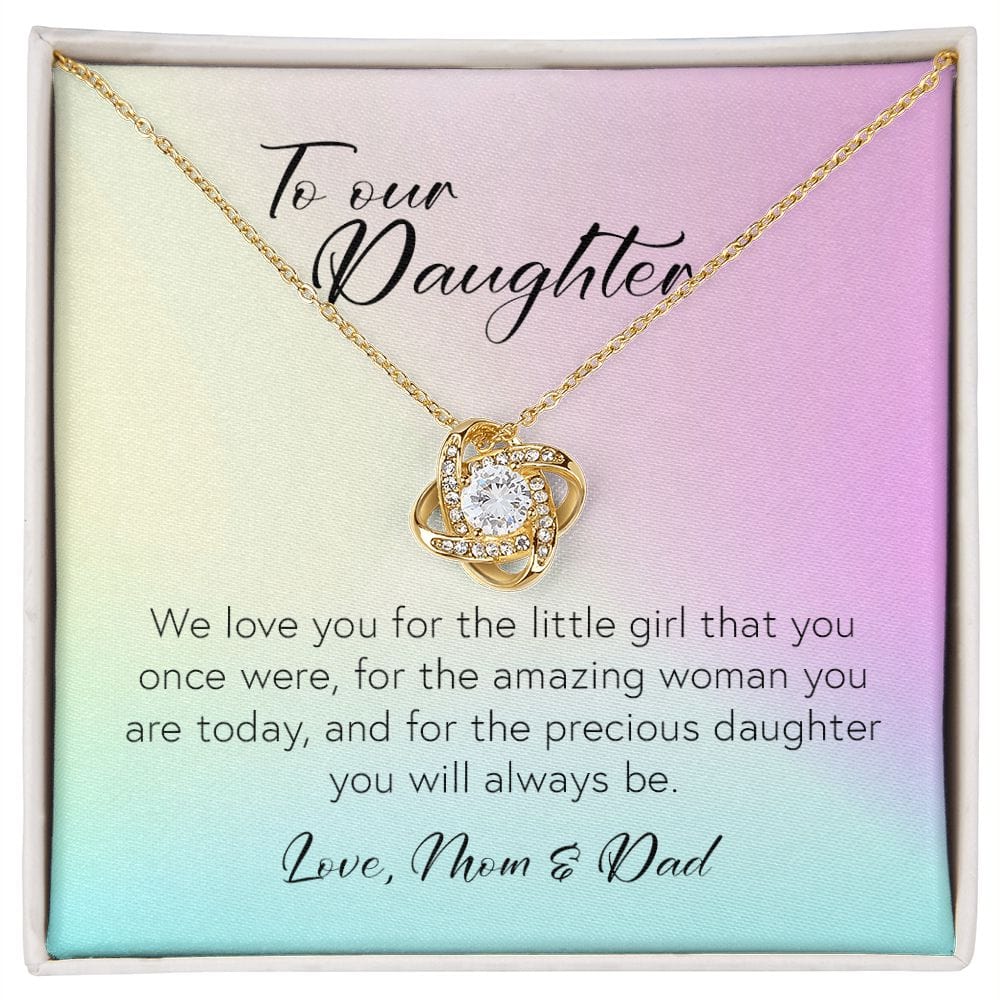 To Our Daughter, Love Knot Necklace