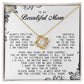 To My Beautiful Mom Love Knot Necklace