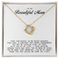 To my Beautiful Mom, Love Knot Necklace, Mother's Day Gift