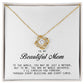 To My Beautiful Mom Love Knot Necklace
