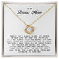 To My Bonus Mom, Love Knot Necklace