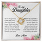 To My Daughter, Love Knot Necklace