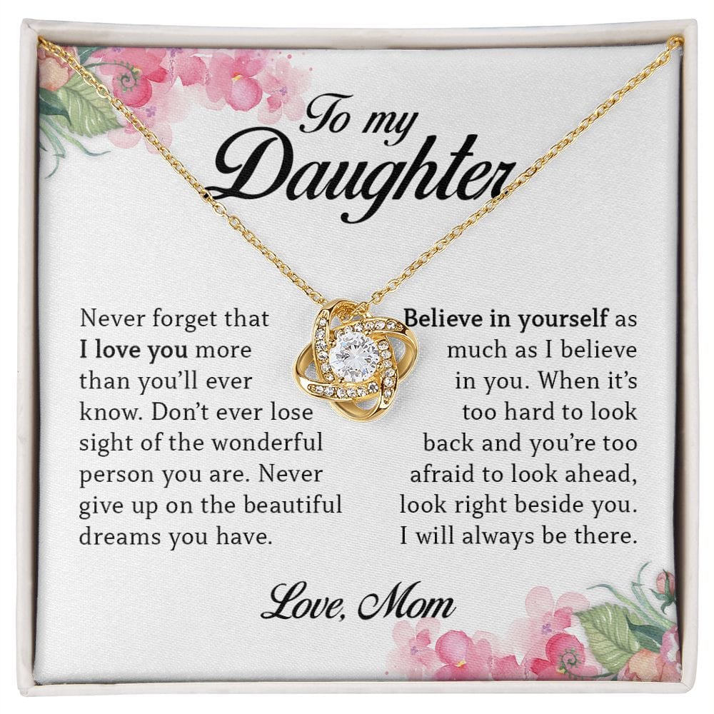 To My Daughter, Love Knot Necklace