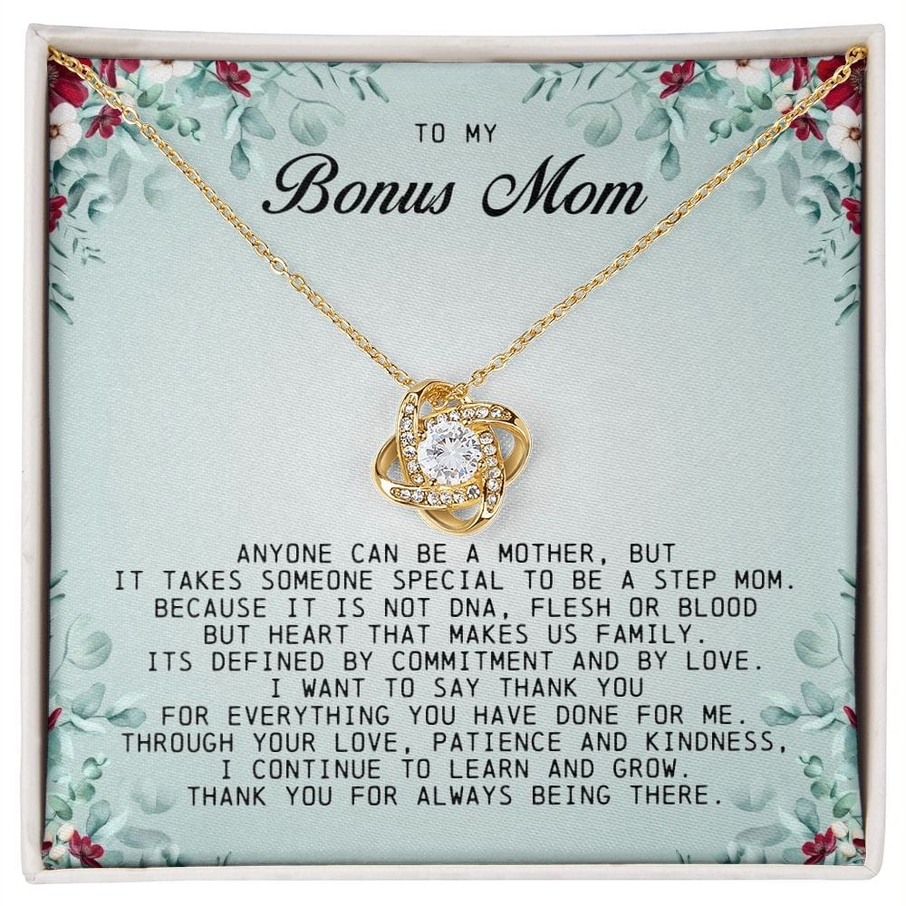 To My Bonus Mom, Love Knot Necklace