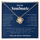 To My Soulmate, 18K Yellow Gold Finish