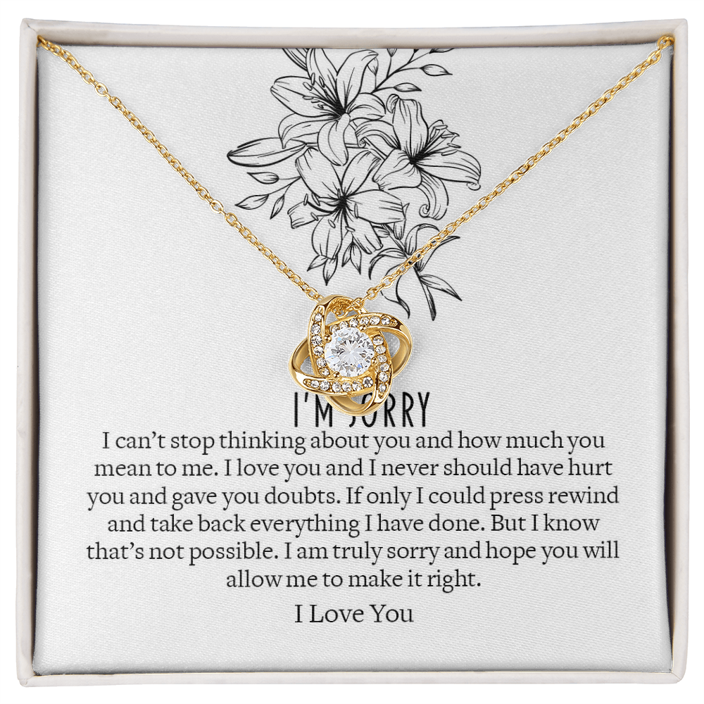 Apology Gift, Love Knot Necklace