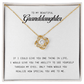 To My Beautiful Granddaughter, Love Knot Necklace,