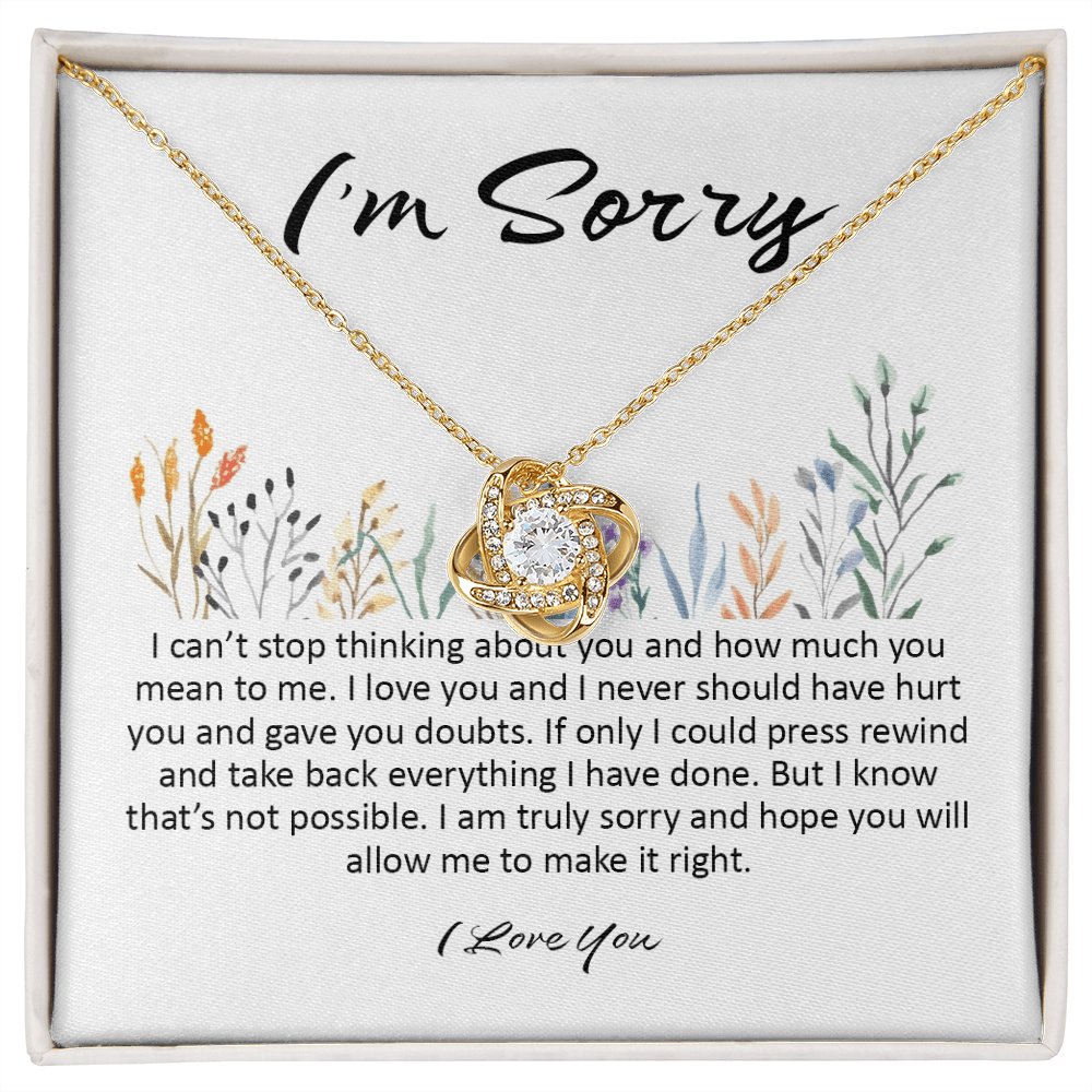 Forgive Me Gift, Love Knot Necklace