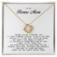 To My Bonus Mom, Love Knot Necklace
