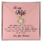 To My Wife, Love Knot Necklace