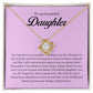 To My Beautiful Daughter, Love Knot Necklace