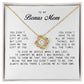 To My Bonus Mom, Love Knot Necklace