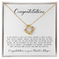 Congratulations on Your Master's Degree, Love Knot Necklace