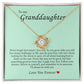 To My Granddaughter, Love Knot Necklace
