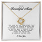 To my Beautiful Mom, Mother's Day Gift, Love Knot Necklace
