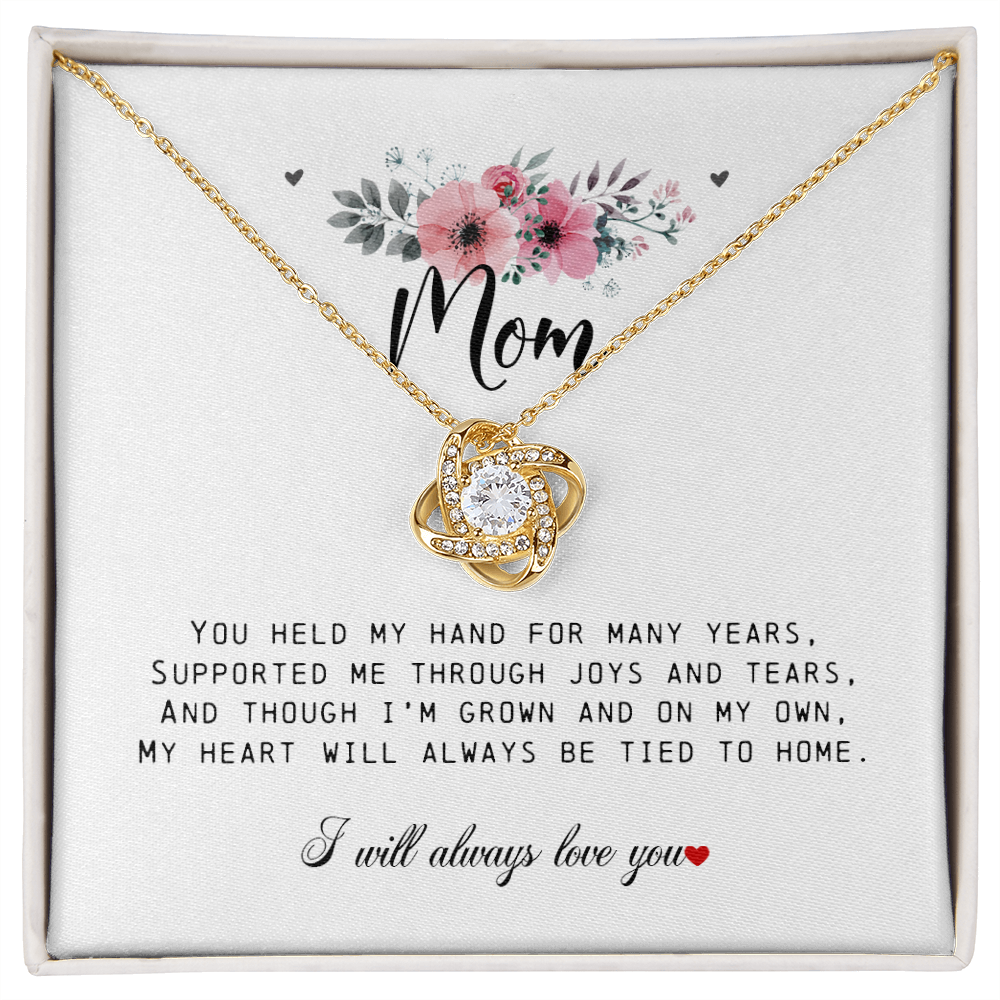 Mom Gift, Love Knot Necklace