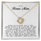 To My Bonus Mom, Love Knot Necklace