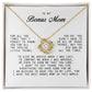 To My Bonus Mom, Love Knot Necklace