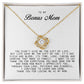 To My Bonus Mom, Love Knot Necklace