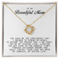 To My Beautiful Mom  Love Knot Necklace