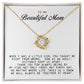To My Beautiful Mom, Love Knot Necklace