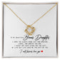 To My Beautiful Bonus Daughter, Love Knot Necklace