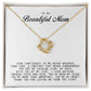 To My Beautiful Mom Love Knot Necklace