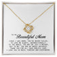 To my Beautiful Mom, Love Knot Necklace, Mother's Day Gift