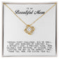 To My Beautiful Mom, Love Knot Necklace