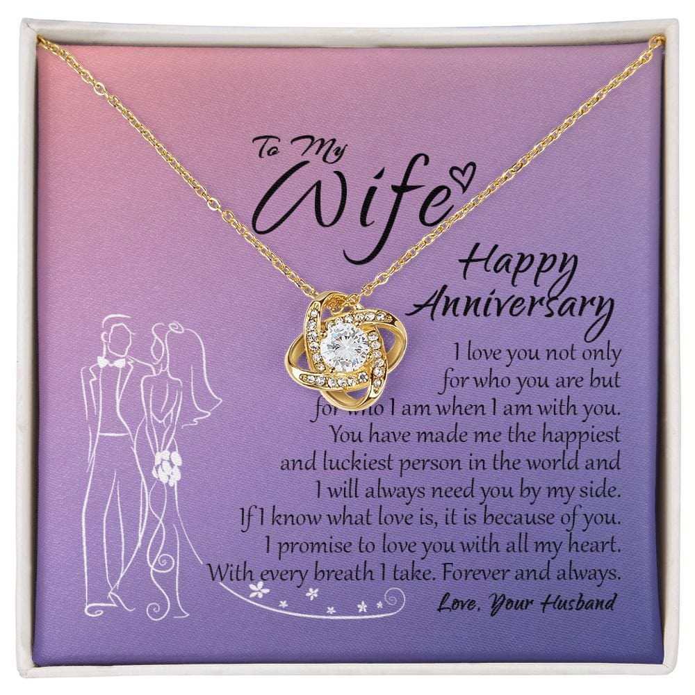 To My Wife Necklace With Message Card, Wife Gift From Husband, Anniversary  Gift for Wife, Sentimental Gift for Wife, Birthday Gift for Wife 