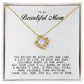 To My Beautiful Mom Love Knot Necklace