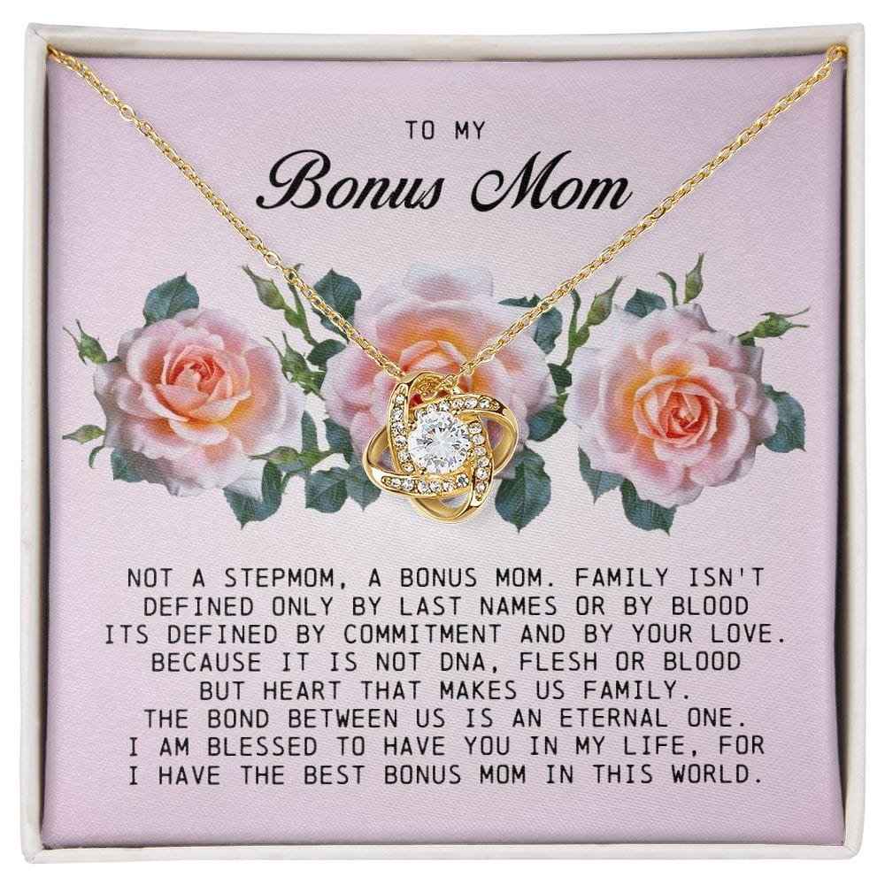To My Bonus Mom, Love Knot Necklace