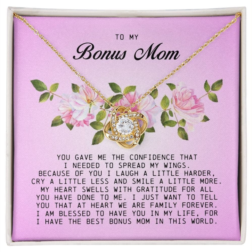 To My Bonus Mom, Love Knot Necklace