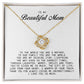 To My Beautiful Mom Love Knot Necklace