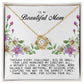 To My Beautiful Mom, Love Knot Necklace