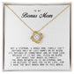 To My Bonus Mom, Love Knot Necklace