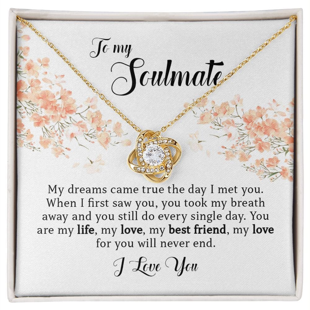 To My Soulmate, Love Knot Necklace