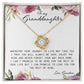 To My Granddaughter, Love Knot Necklace