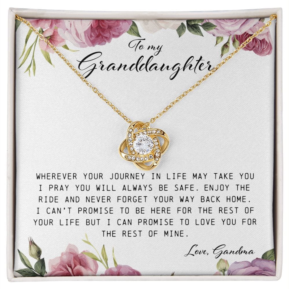 To My Granddaughter, Love Knot Necklace