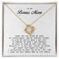 To My Bonus Mom, Love Knot Necklace