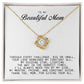 To My Beautiful Mom Love Knot Necklace