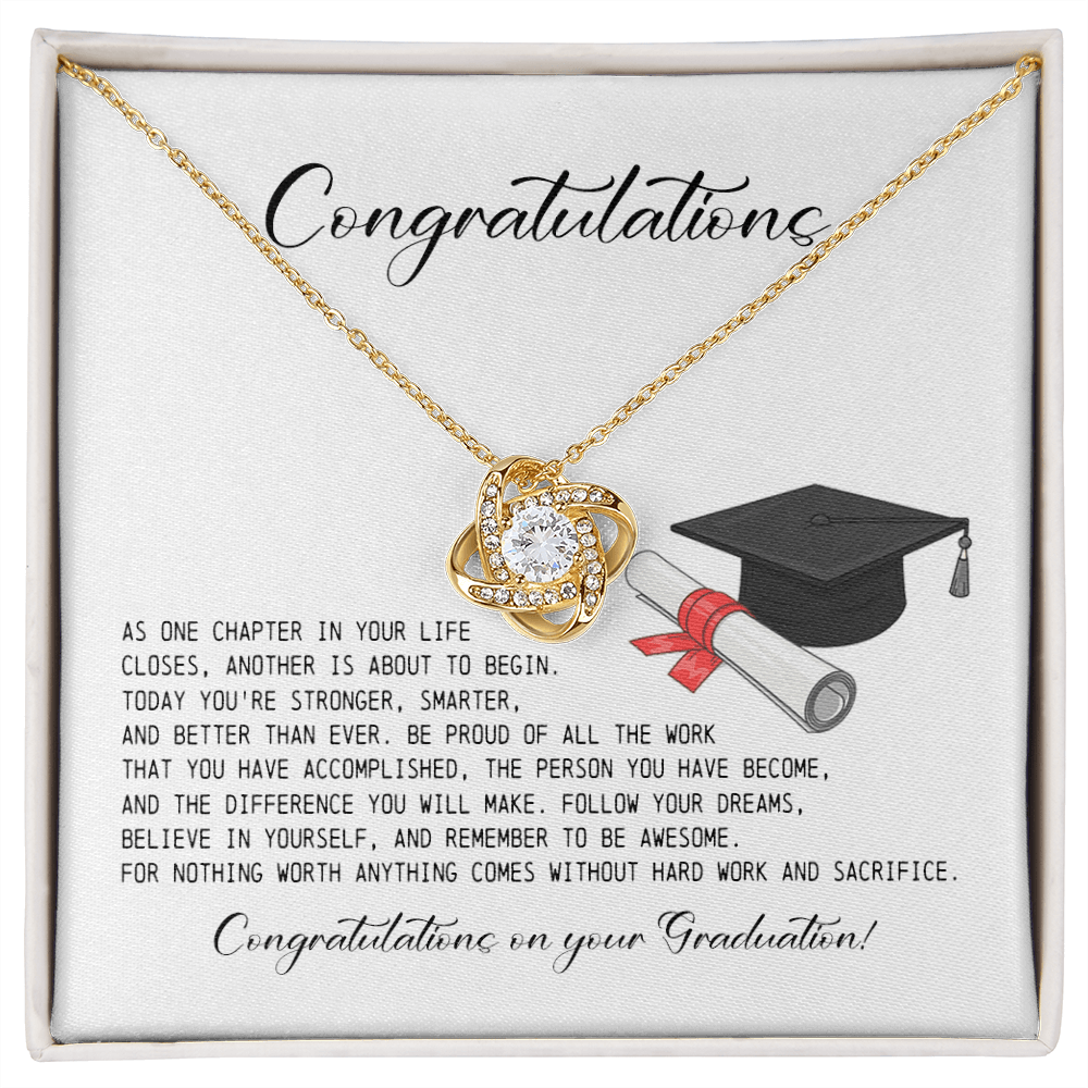 Graduation Gift for Her, Love Knot Necklace