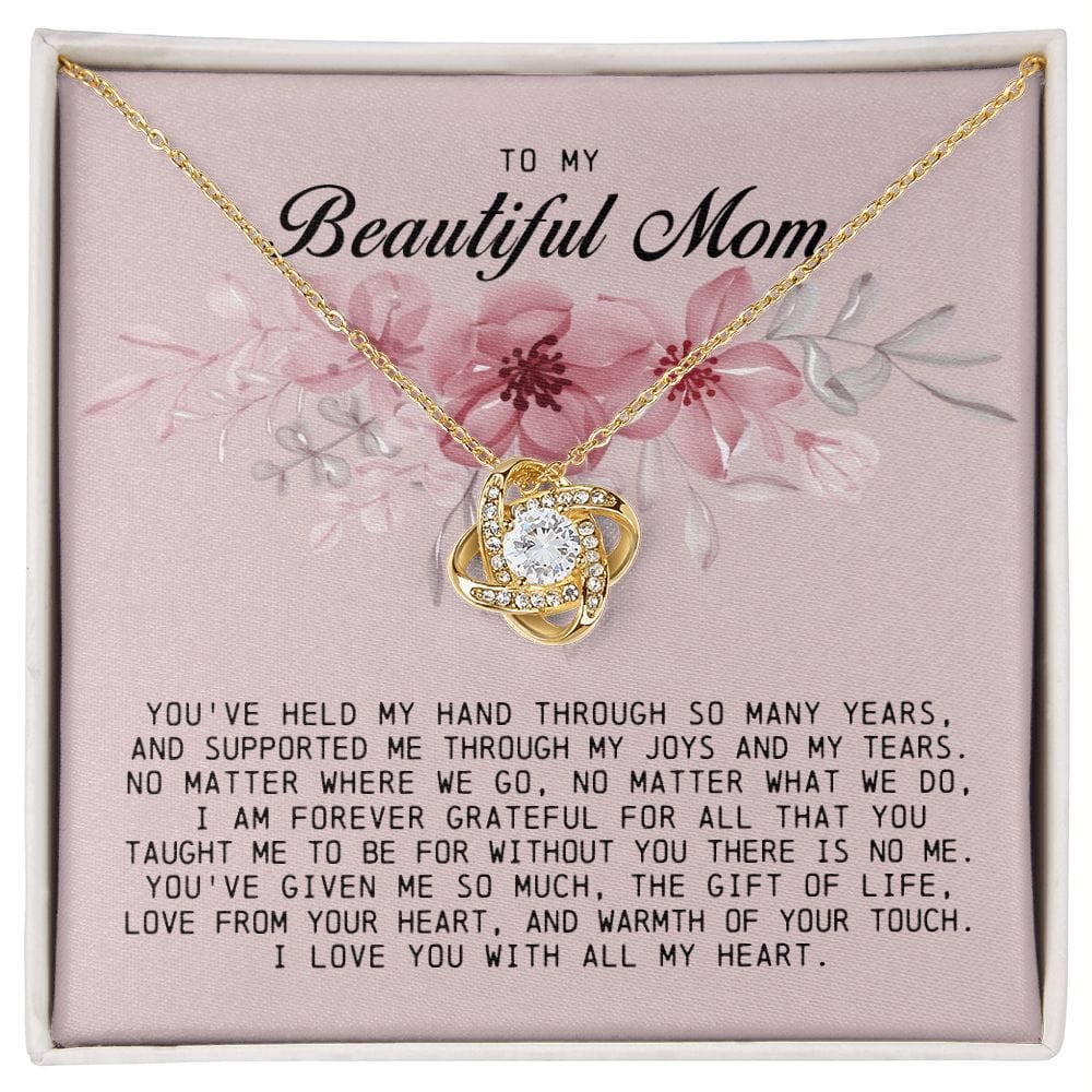To My Beautiful Mom, Love Knot Necklace