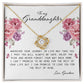 To My Granddaughter, Love Knot Necklace